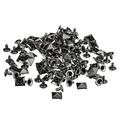 120Sets Spike Rivet 10mm Cone Rapid Rivet Nailhead Studs Copper Punk Square Spikes (Metallic Black)