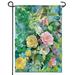 Anley Double Sided Premium Camellia Rose Flower Decorative Garden Flags Spring Garden Flags 18 x 12.5 In