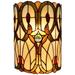 Tiffany Style 2 Light Vintage Wall Lamp - 14 Tall