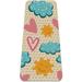 Cute Sunny Clouds Pink Love Heart Pattern TPE Yoga Mat for Workout & Exercise - Eco-friendly & Non-slip Fitness Mat