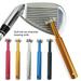 Wliqien 1 Set Golf Club Groove Sharpener with 6 Heads Compact Size Reusable 6-Tip Golf Club Re-Grooving Cleaning Tool