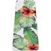 Tropical Palm Leaves Flower Watercolor Pattern TPE Yoga Mat for Workout & Exercise - Eco-friendly & Non-slip Fitness Mat