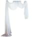 DOYOUNG White Sheer Canopy Bed Curtain Elegant Voile Window Scarf Topper Valance Outdoor Ceremony Wedding Arch Drapes Decoration