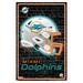 NFL Miami Dolphins - Neon Helmet 23 Wall Poster 22.375 x 34 Framed