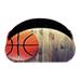 OWNTA Retro Basketball Ball Wooden Pattern PVC Leather Brush Holder with Five Compartments - Pencil Organizer and Pen Holder