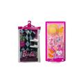 Bundle of 2 |Barbie Fashion Pack [Outfit for Ken Doll T-shirt Shorts and Pair of Sneakers & Swimsuit & Flamingo with Beach Accessories]