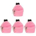 4pcs Doll Mini Backpack Decorative Doll Schoolbag Doll Polyester Backpack Decor