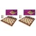 2 Sets Wooden Chess Game Magnetic Chess Set Foldable Chess Board Magnet Chess Pieces Travel Chess Set