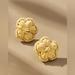 Anthropologie Jewelry | Anthropologie Raffia Flower Post Earrings | Color: Cream/Tan | Size: Os