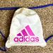 Adidas Bags | Euc Adidas Shoulder Bag, Cinch Closure, White & Magenta & Violet, Unisex, Os | Color: Pink/White | Size: Os