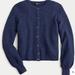 J. Crew Sweaters | J Crew Navy Alpaca Wool Blend Jeweled Button Cardigan Sweater | Color: Blue | Size: Xs