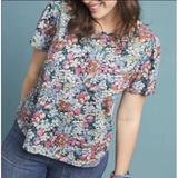 Anthropologie Tops | Anthropologie Conversations 40 Of 52 Limited Edition Collection Floral Top Small | Color: Red | Size: S