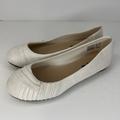 American Eagle Outfitters Shoes | American Eagle Women's Size 7.5 Slip-On Woven Ballet Flats White Casual Shoes | Color: White | Size: 7.5