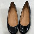 J. Crew Shoes | J. Crew 04066 Black Patent With Gold 3/4” Heeled Close Toe Dress Casual Shoe | Color: Black | Size: 6