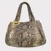 Michael Kors Bags | Michael Kors - Python Embossed Leather Shoulder Bag - Gray/Tan | Color: Gray/Tan | Size: Os