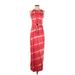 Ultra Flirt Casual Dress Crew Neck Sleeveless: Red Print Dresses - New - Women's Size Small