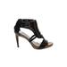 Cole Haan Heels: Black Print Shoes - Women's Size 9 - Open Toe