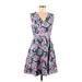 Draper James Casual Dress - A-Line V Neck Sleeveless: Pink Dresses - Women's Size 6