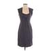 Banana Republic Casual Dress - Party Scoop Neck Sleeveless: Gray Print Dresses - Women's Size 2