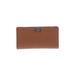 Kate Spade New York Leather Clutch: Pebbled Brown Print Bags