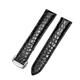 FFHAO Crocodile Genuine Leather Watch Band For Omega Strap Watch Seamaster Speedmaster 300 DeVille Watchband Bracelet 19mm 20mm 21mm (Color : Black-silver, Size : 19mm)