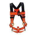 Harilla Wider Full Body Climbing Harnesses for Adventure Activities Youth Training, Orange Black