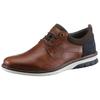 Schnürschuh RIEKER, Herren, Gr. 44, braun (cognac, dunkelbraun, dunkelblau), Leder, Velourslederimitat, Veloursleder, casual, Schuhe, 150 Jahre RIEKER Jubiläumsartikel, Freizeitschuh, Halbschuh, Schnürer