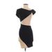 Bebe Casual Dress - Bodycon: Black Print Dresses - Women's Size X-Small