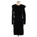 Lauren by Ralph Lauren Casual Dress - Sheath Crew Neck Long sleeves: Black Solid Dresses - Women's Size Small