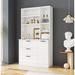 GZMWON Accent Cabinet, Kitchen Storage Cabinet, Tall Buffet Sideboard, Kitchen Pantry Wood in White | 70.96 H x 39.46 W x 15.84 D in | Wayfair