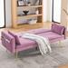 Mercer41 Anayelis 72.45" Velvet Square Arm Sofa Bed Velvet in Pink | 30.85 H x 72.45 W x 27.3 D in | Wayfair 461F6714C8A84DAD9455391BA64865C7