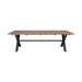 Loon Peak® Jackquelin Dining Table Wood/Metal in Brown/White | 30 H x 94.5 W x 39.5 D in | Outdoor Dining | Wayfair