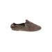 Lucky Brand Flats: Slip-on Stacked Heel Boho Chic Brown Shoes - Women's Size 9 1/2 - Round Toe