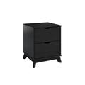 Polly 2 Drawer Nightstand Black - Linon Home Décor D1507R23NS2BLK