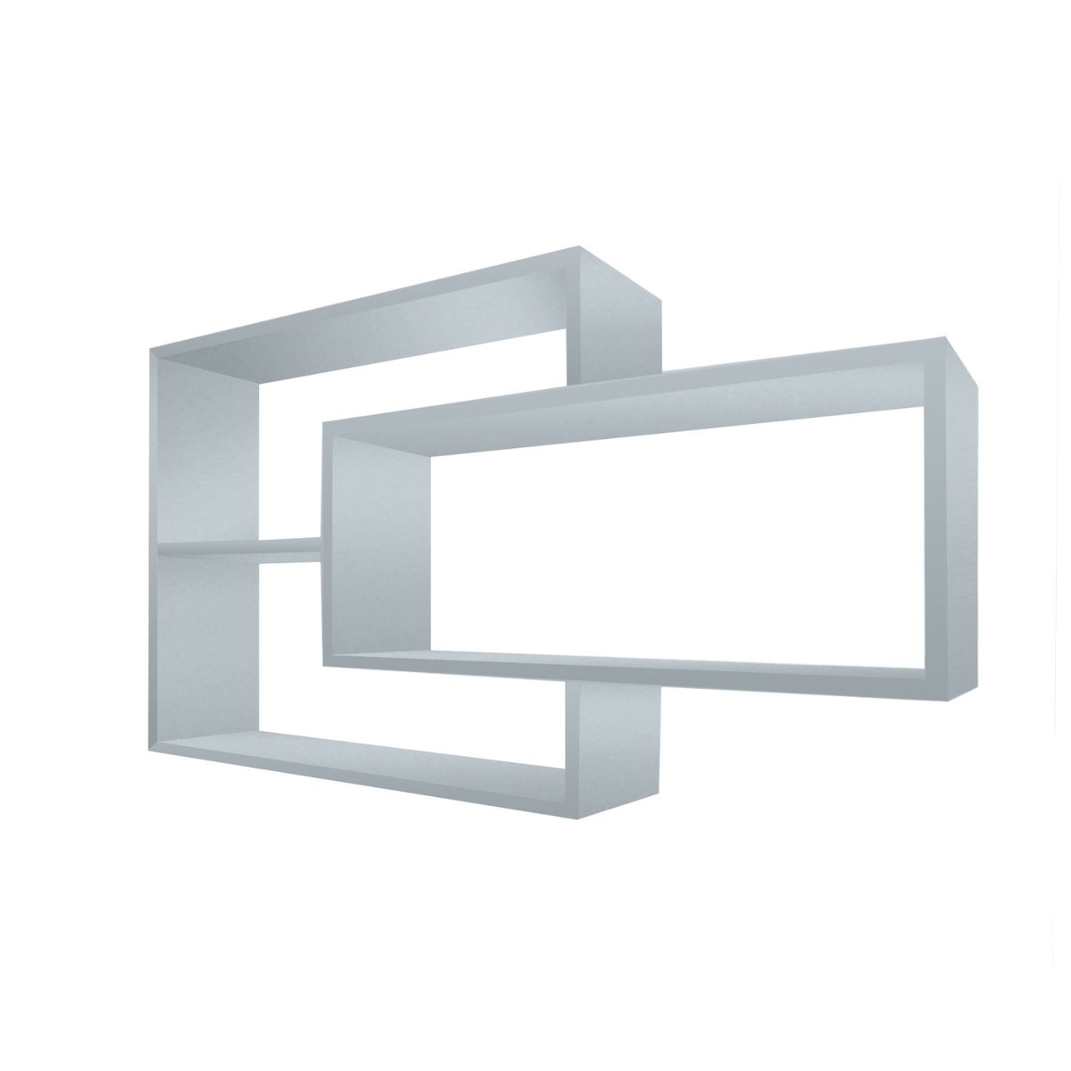 Wandregal Silber Bücherregal Holz Hängeregal Schweberegal Image