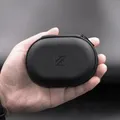 Custodia per auricolari KZ portatile custodia ovale custodia per cuffie scatola portaoggetti in PU scatola portaoggetti nera Organizin antipolvere da viaggio portatile
