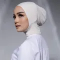Einfarbig frauen Islamischen Unter Schal Muslim Hijab Caps Knochen Bonnet Bandanas Kappe Unter Caps
