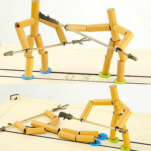 DIY kleinen Bambus Mann zwei Spieler Kampf Spaß interaktive Party-Spiele Lernspiel zeug