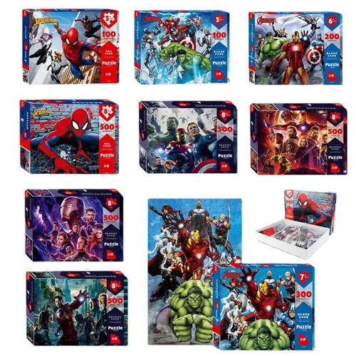 Wunder echte Spider Man Avengers Allianz 100/500 Puzzle Spielzeug Erwachsenen Stress abbau Spielzeug
