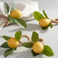 6/12pcs Simulation Zitronen pflanze Servietten ring Obst Mahlzeit Schnalle Hotel Modell Zimmer