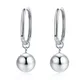 Boucles d'oreilles en argent regardé S925 pour filles longues boucles d'oreilles boule de perles