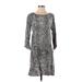Soft Joie Casual Dress: Gray Snake Print Dresses - Women's Size X-Small