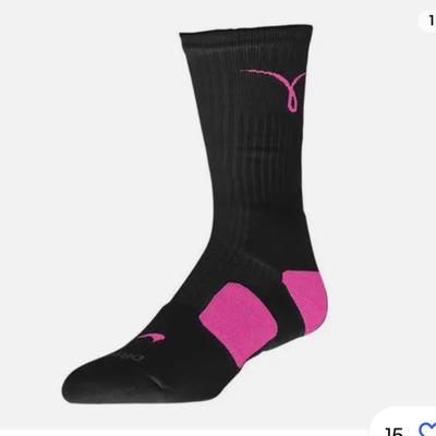Adidas Underwear & Socks | Black And Pink Breast Cancer Ribbon Nike Elite Basketball Crew Socks - Medium | Color: Black/Pink | Size: M