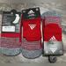 Adidas Underwear & Socks | Adidas Red And Grey 5-Star Team High Quarter Socks. | Color: Gray/Red | Size: M