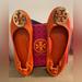 Tory Burch Shoes | - Tory Burch Ballet Leather Flats | Color: Orange | Size: 7