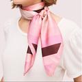 Kate Spade Accessories | Kate Spade Silk Scarf Printed Radiating Spade Heart | Color: Pink/White | Size: 34 X 34