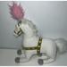 Disney Toys | Disney Store Cinderella Coach Major Horse Plush Stuffed Animal 16" White | Color: Pink/White | Size: Osg