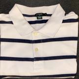 J. Crew Shirts | J. Crew Men’s Striped Polo Shirt. Perfect Shirt For Golfing, Sailing Or Relaxing | Color: Blue/White | Size: L