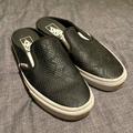 Vans Shoes | Croc Embossed Leather Slip On Mule Vans | Color: Black | Size: 8.5
