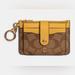 Coach Accessories | Coach Attachment Card Case In Signature Canvas | Color: Brown/Yellow | Size: Os